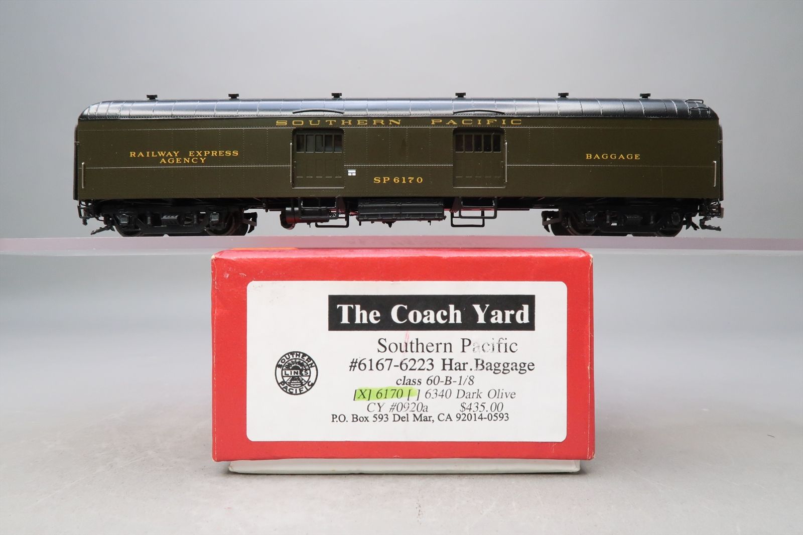 HO Brass Model - TCY 0920a SP Southern Pacific Harriman Baggage Car 60 ...
