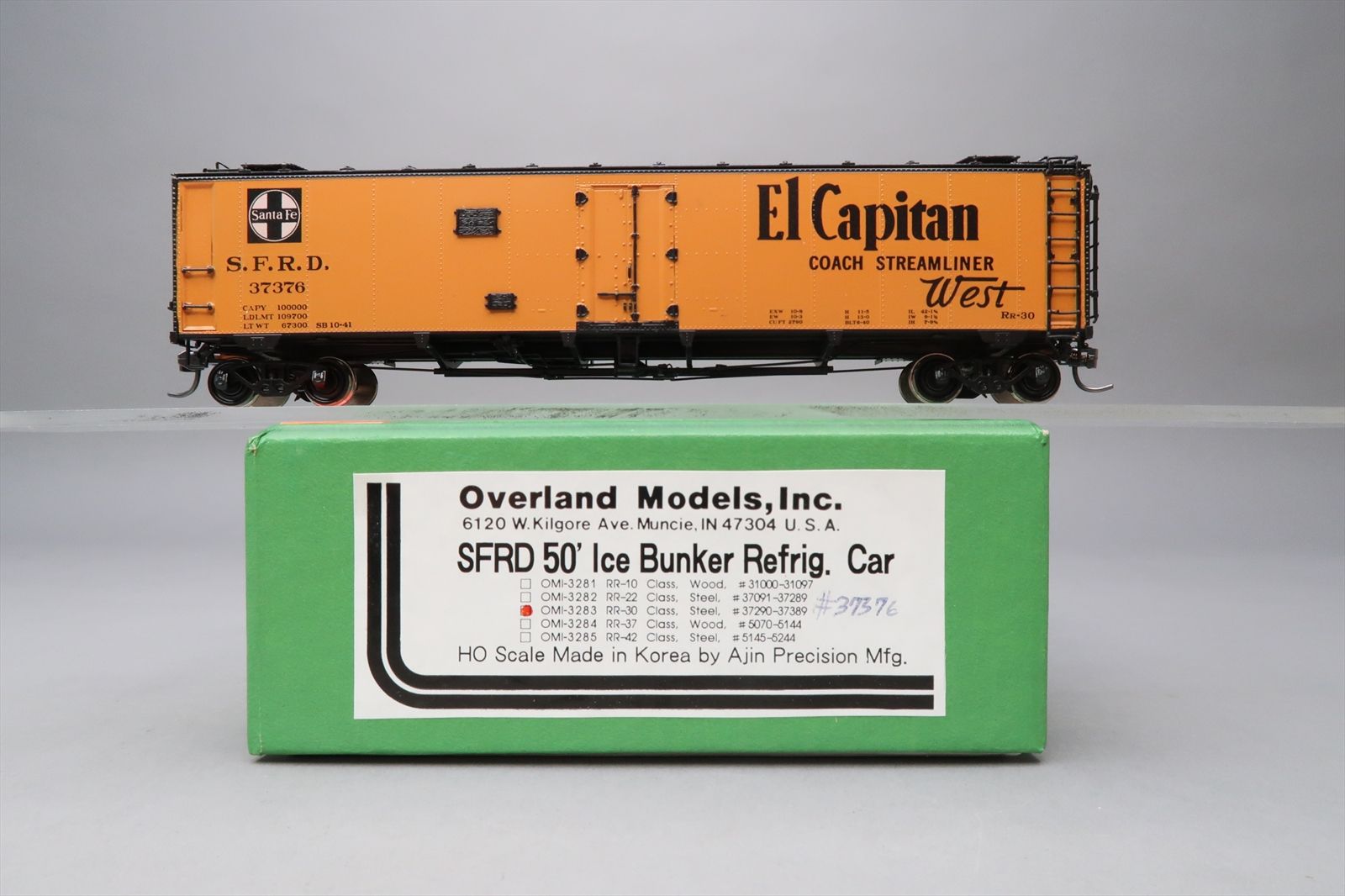 HO Brass Model - OMI 3283 AT&SF SFRD Santa Fe RR-30 50' Ice Bunker ...