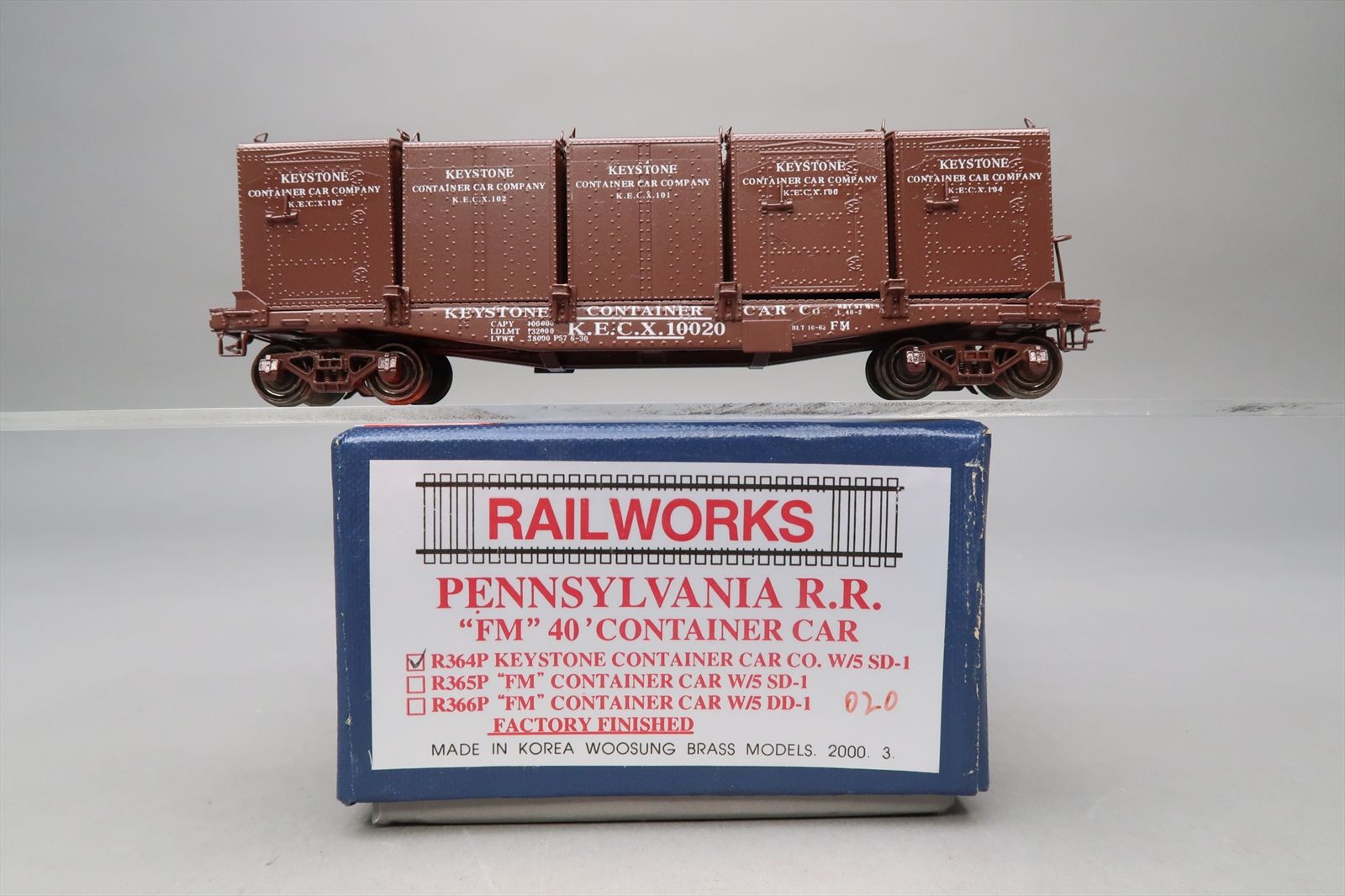 HO Brass Model - Railworks R364P PRR Pennsylvania KECX Keystone FM 40 ...
