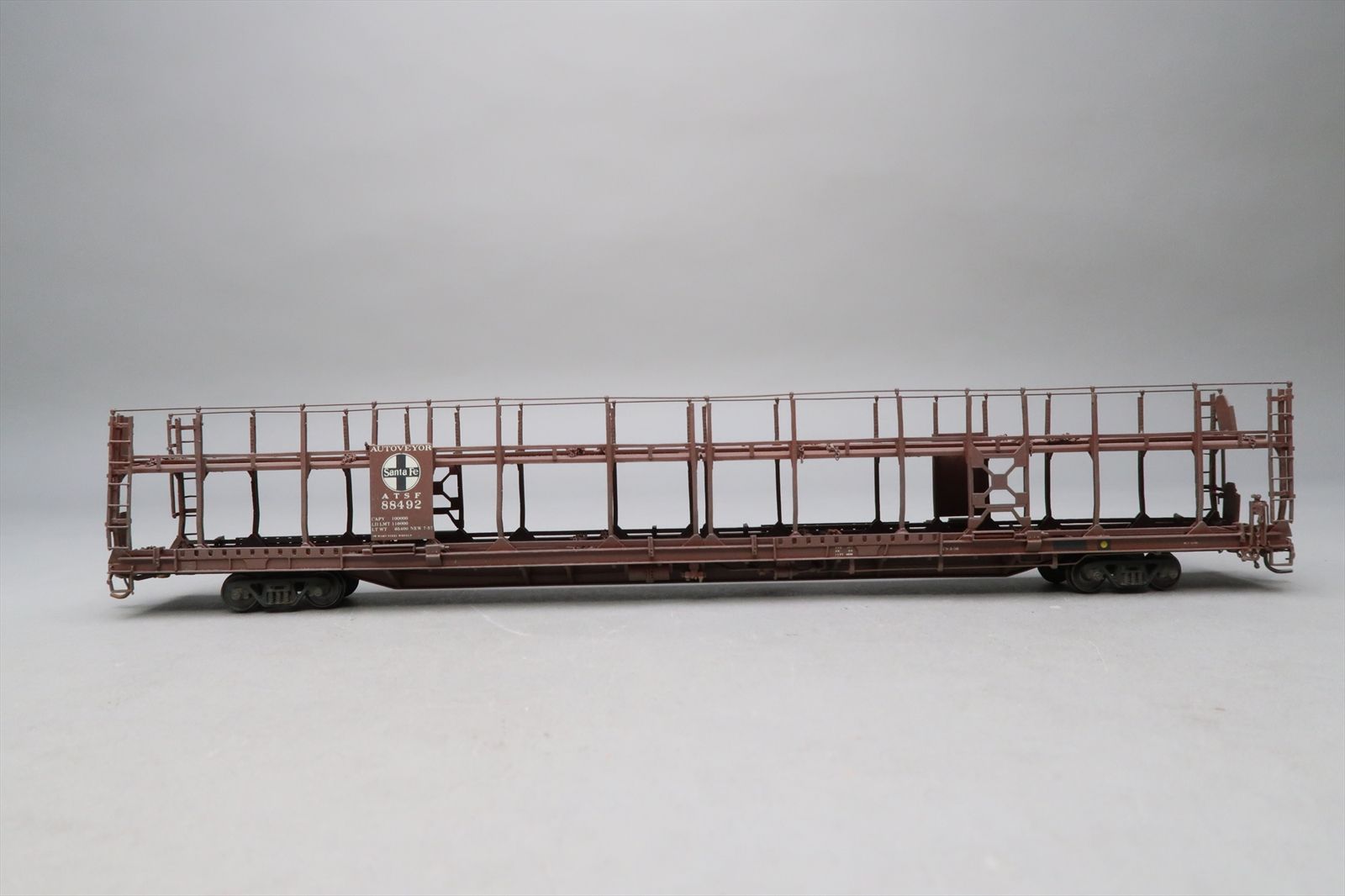 HO Brass Model - OMI 3125 AT&SF Santa Fe Bi-Level Open Auto Rack ...