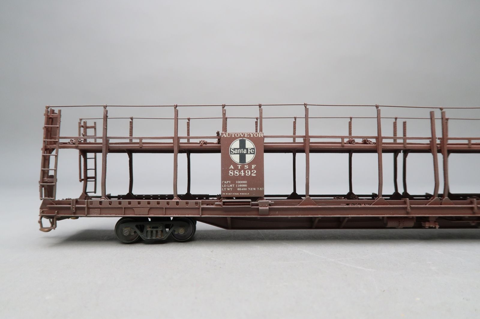 HO Brass Model - OMI 3125 AT&SF Santa Fe Bi-Level Open Auto Rack ...