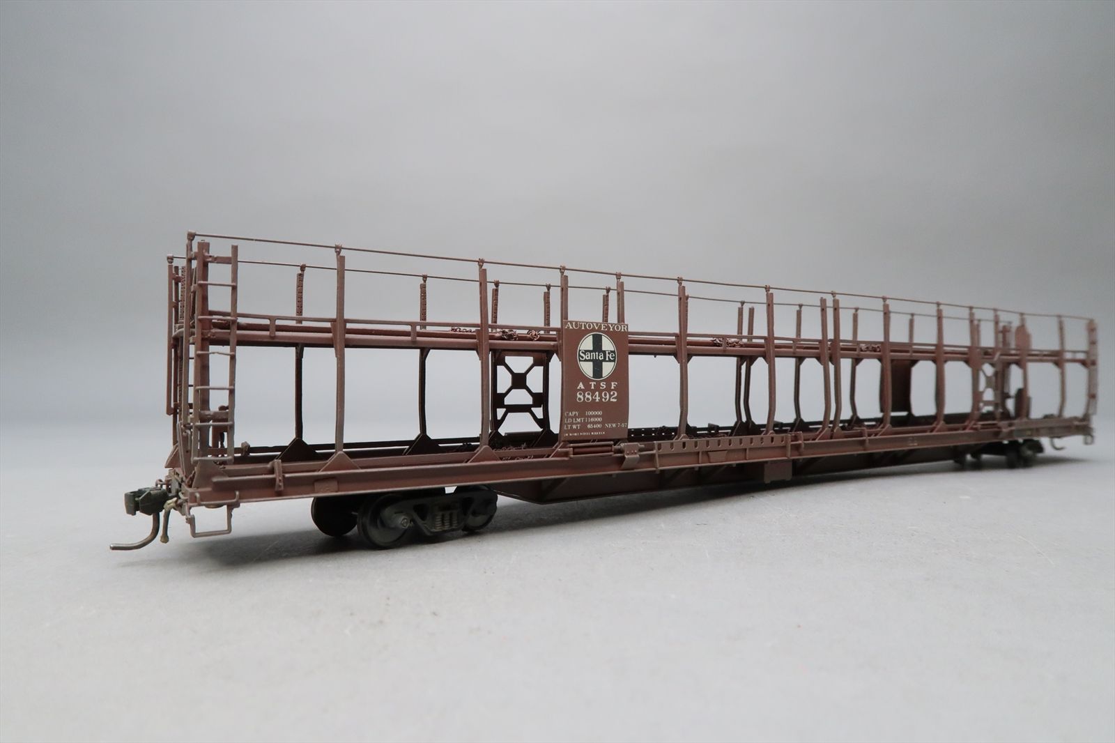 HO Brass Model - OMI 3125 AT&SF Santa Fe Bi-Level Open Auto Rack ...