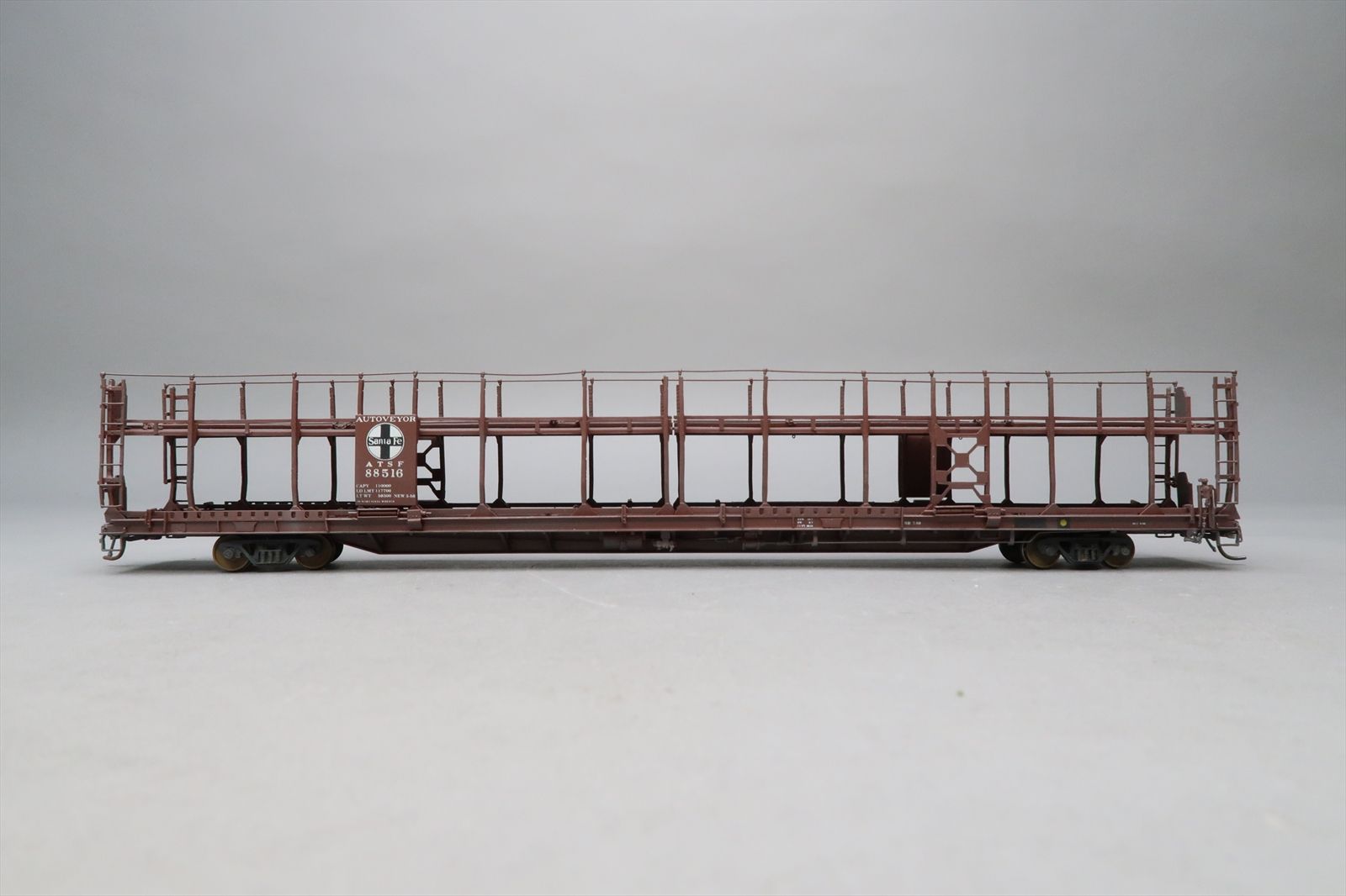 HO Brass Model - OMI 3125 AT&SF Santa Fe Bi-Level Open Auto Rack ...