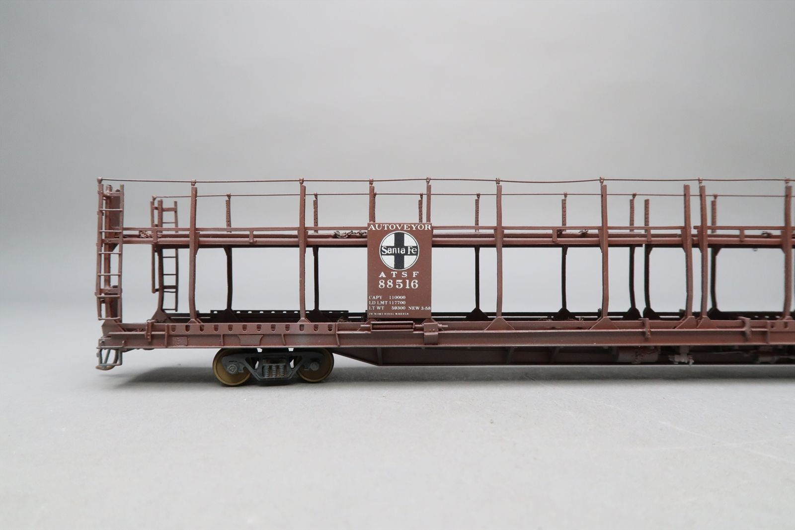 HO Brass Model - OMI 3125 AT&SF Santa Fe Bi-Level Open Auto Rack ...