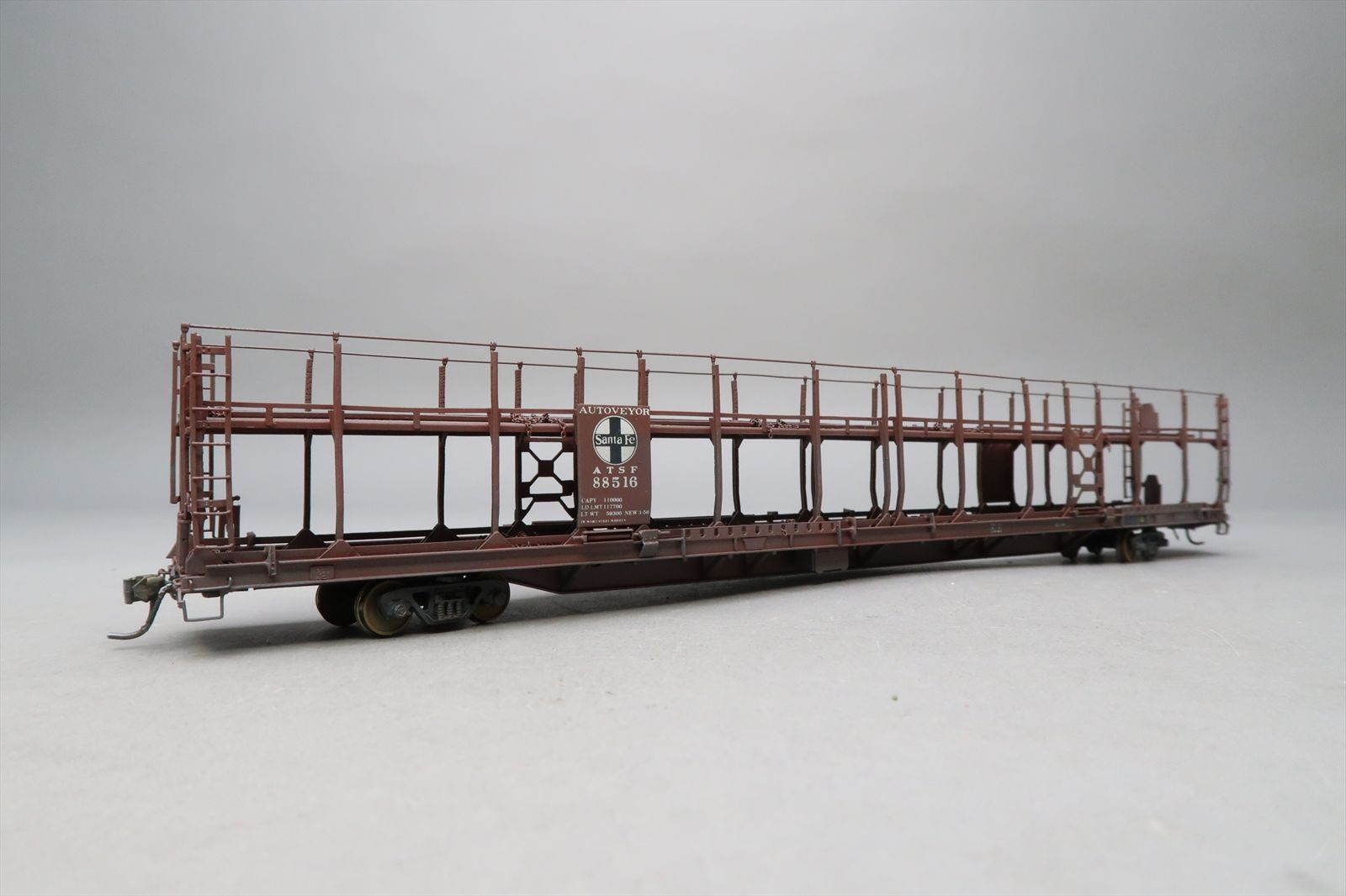 HO Brass Model - OMI 3125 AT&SF Santa Fe Bi-Level Open Auto Rack ...