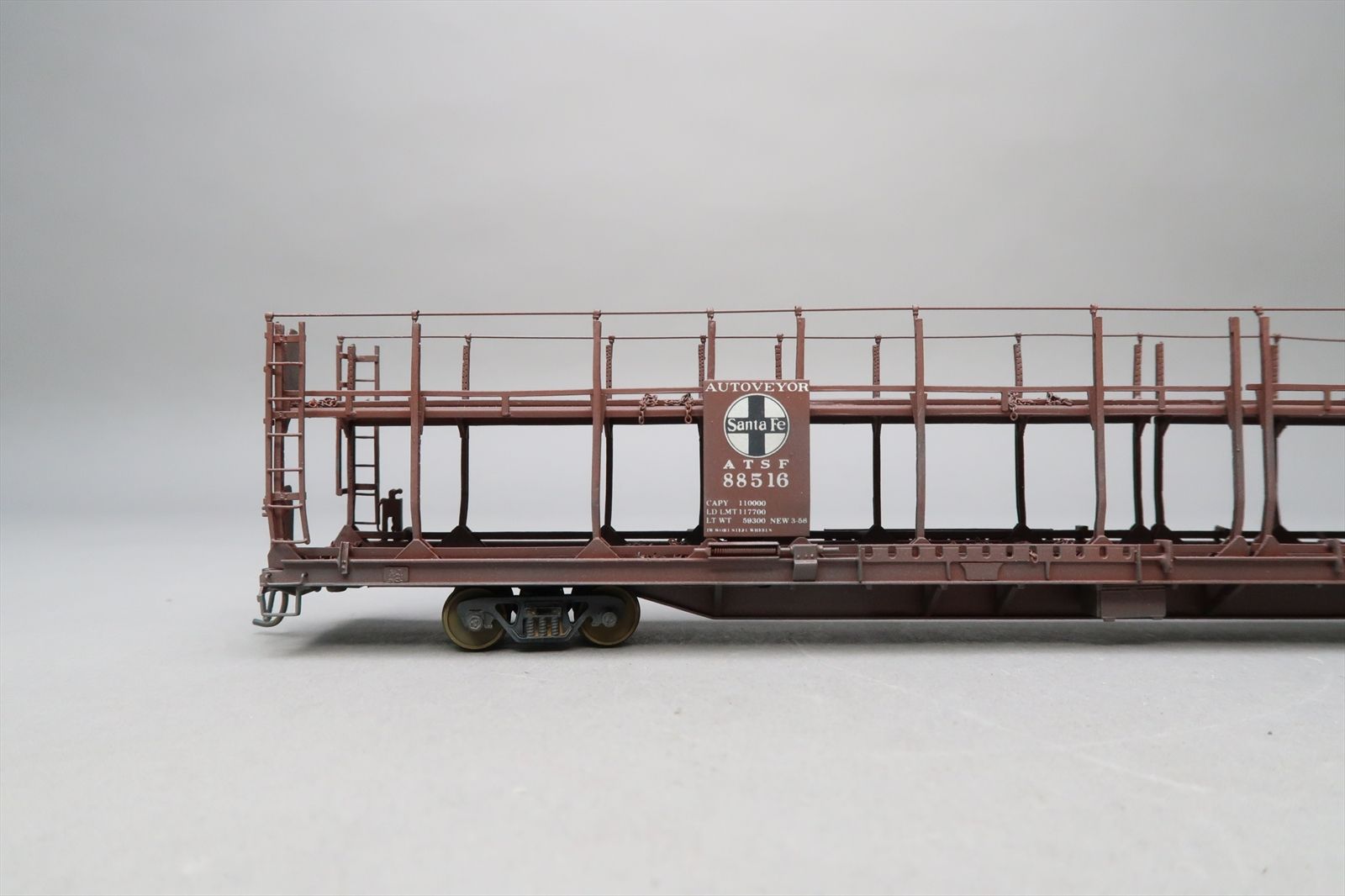 HO Brass Model - OMI 3125 AT&SF Santa Fe Bi-Level Open Auto Rack ...