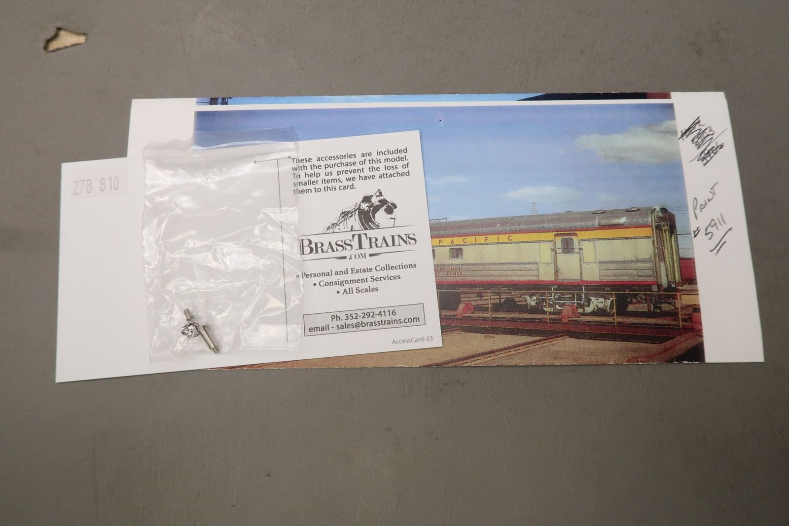 HO Brass Model - TCY 1308 UP Union Pacific Budd RPO #5911 - F/P - 1997 ...