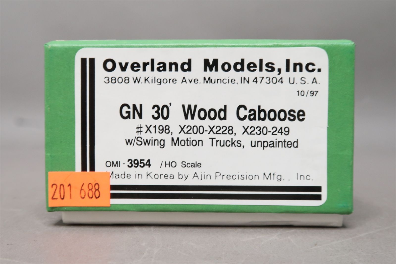 HO Brass Model - OMI 3954 GN Great Northern 30' Wood Caboose ...