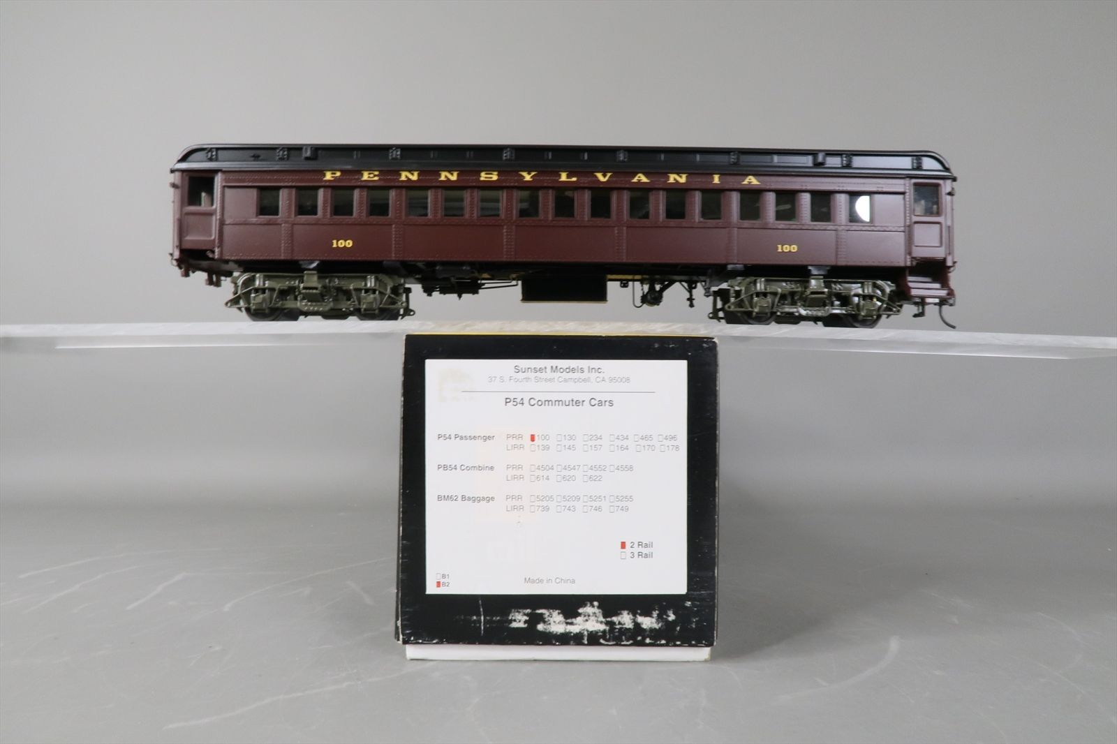 O 2-Rail Brass Model - SS Sunset PRR Pennsylvania P54 Coach Commuter ...