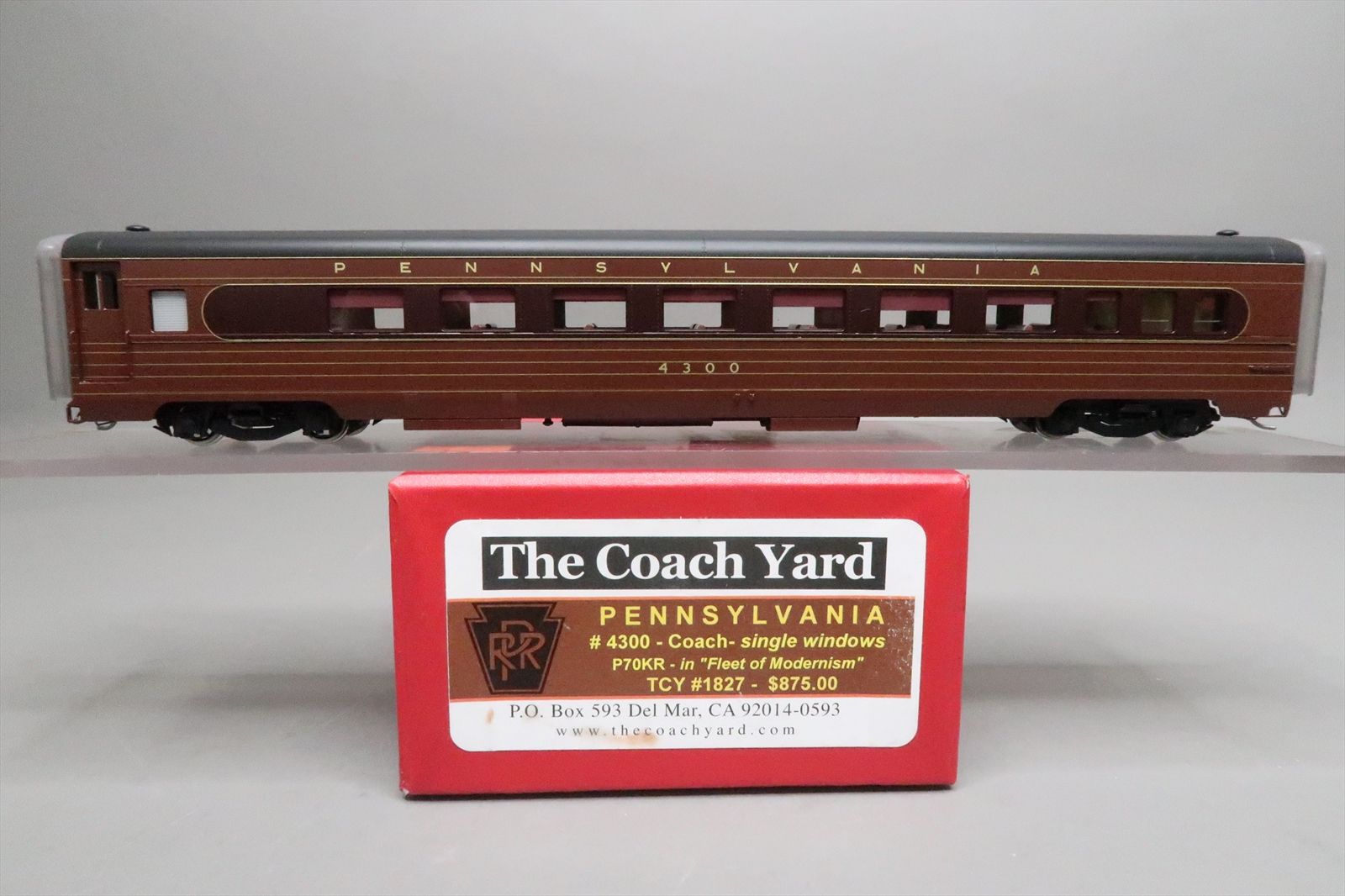 HO Brass Model - TCY 1827 PRR Pennsylvania P70KR Coach FOM Fleet of ...