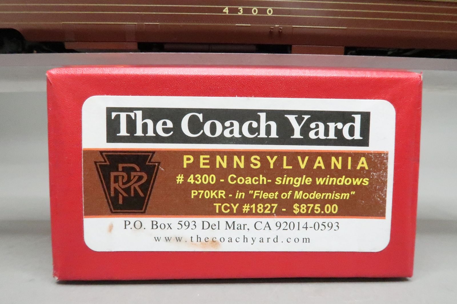 HO Brass Model - TCY 1827 PRR Pennsylvania P70KR Coach FOM Fleet of ...