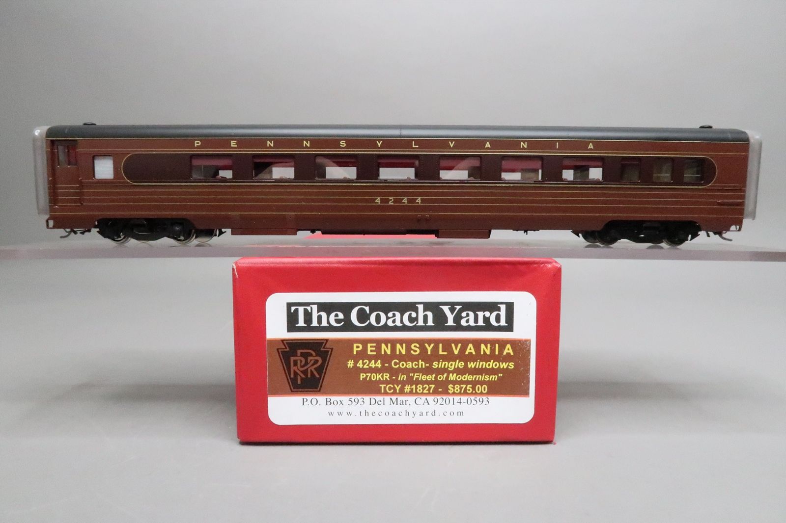 HO Brass Model - TCY 1827 PRR Pennsylvania P70KR Coach FOM Fleet of ...