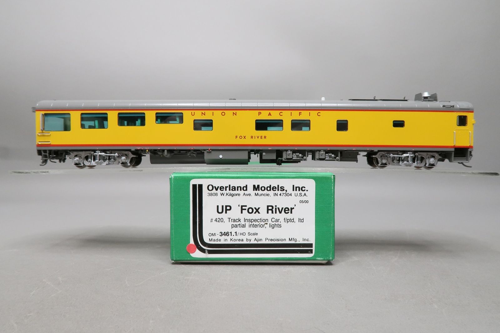 HO Brass Model - OMI 3461.1 UP Union Pacific Track Inspection Car Fox ...