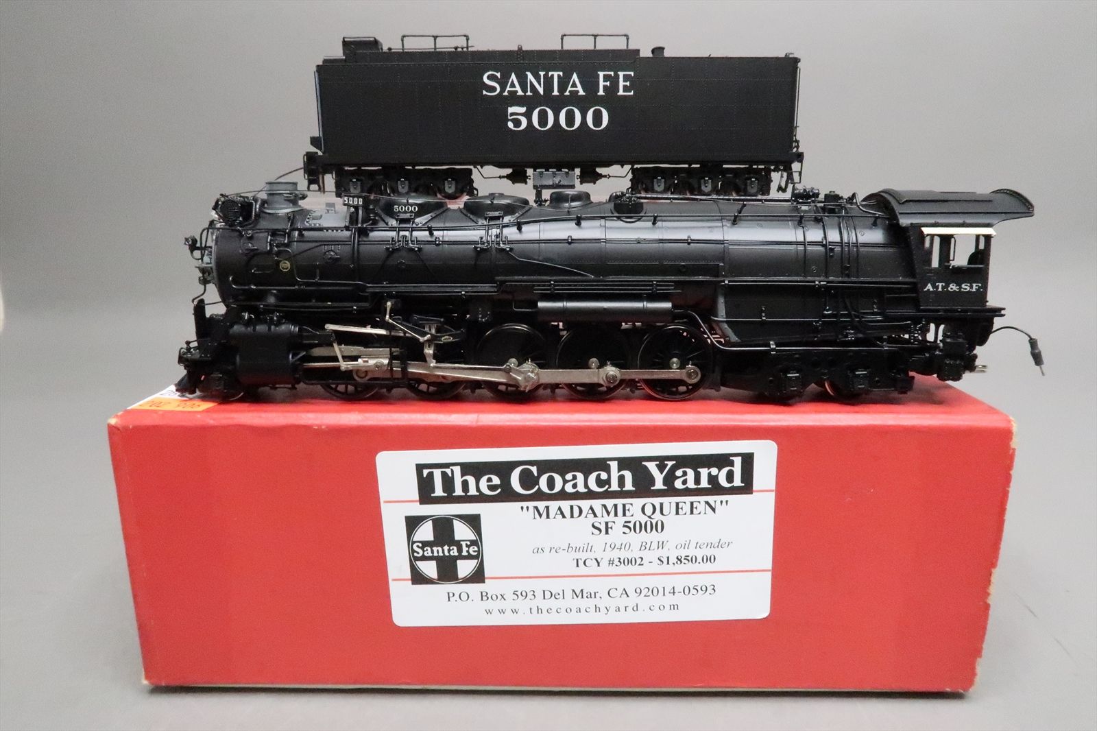 HO Brass Model - TCY 3002 AT&SF Santa Fe 2-10-4 Madame Queen Rebuilt w ...