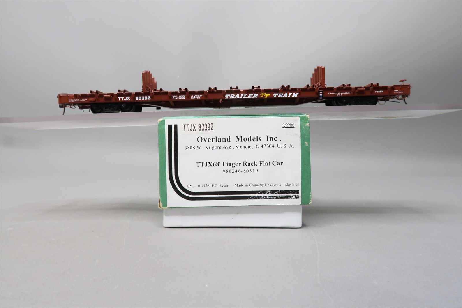 HO Brass Model - OMI 3376 TTJX Trailer Train 68' Finger Rack Flat ...