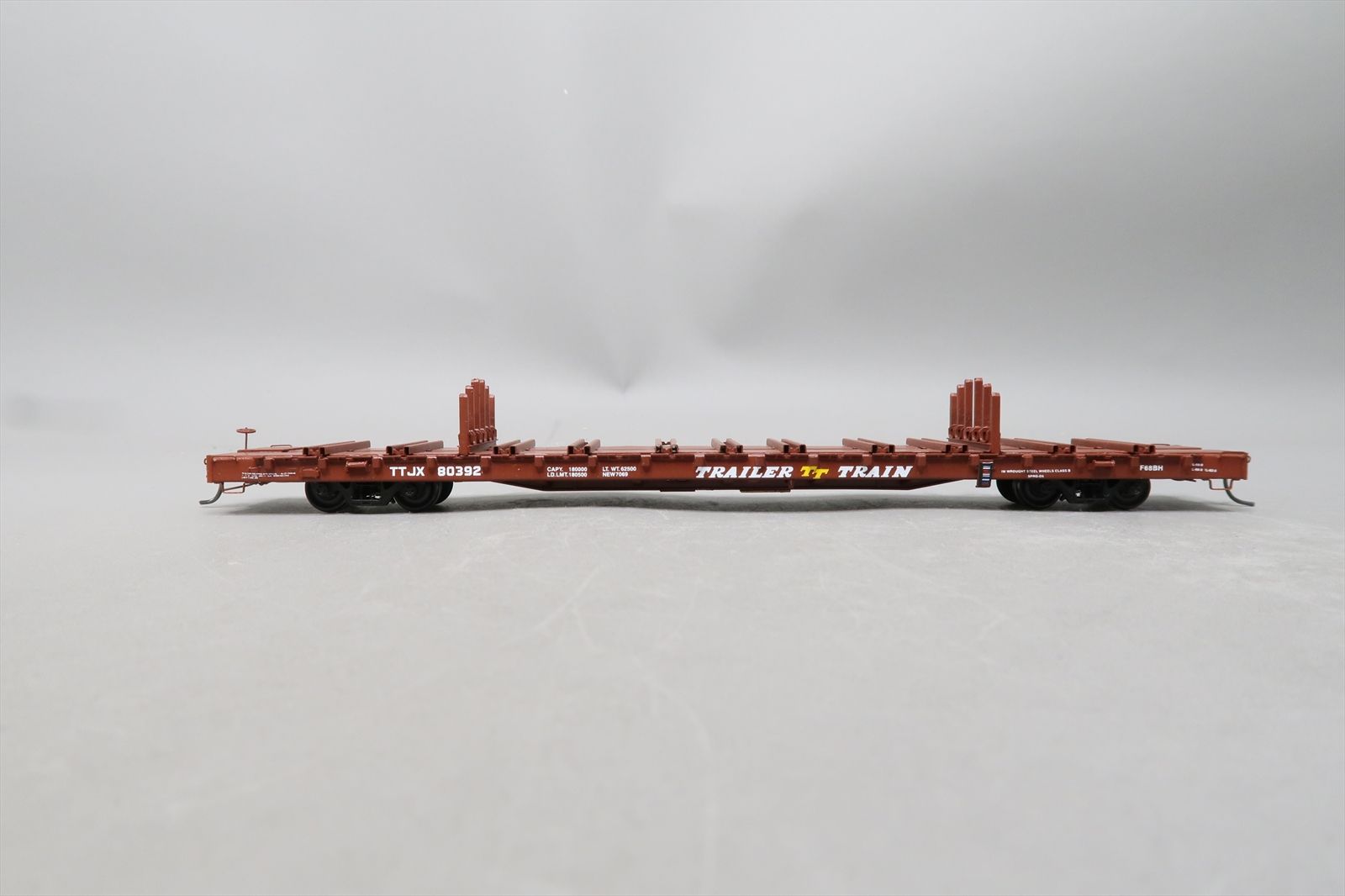 HO Brass Model - OMI 3376 TTJX Trailer Train 68' Finger Rack Flat ...