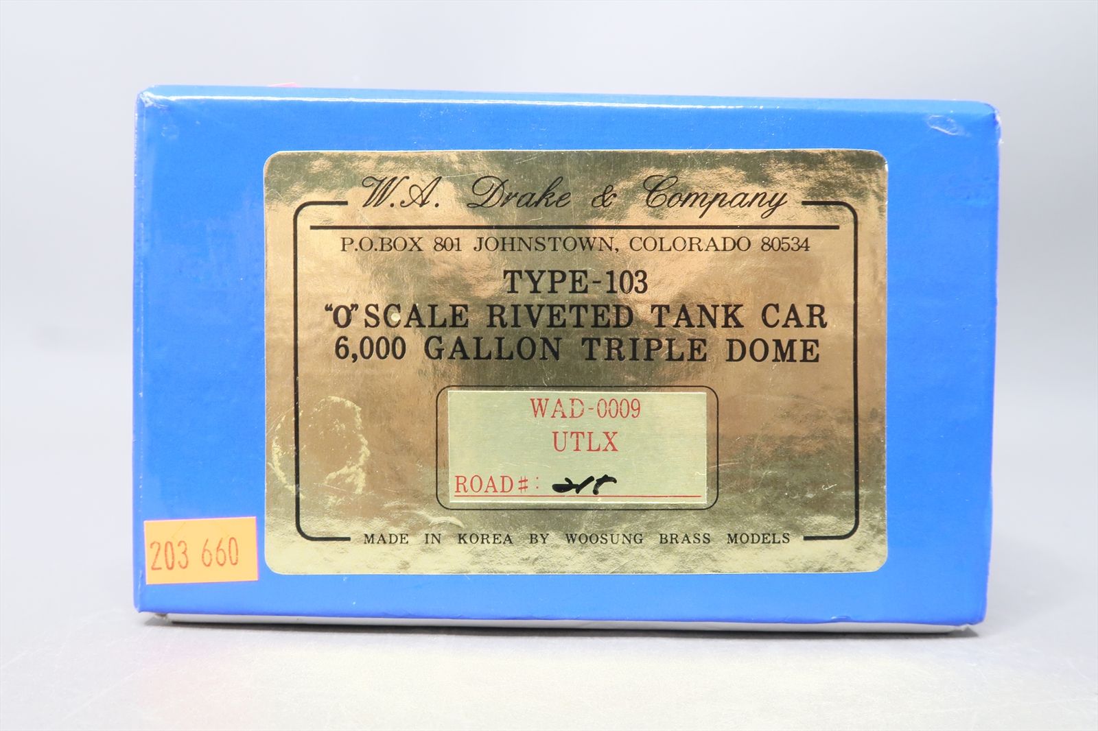 O Brass Model - WAD Drake UTLX Type 103 6,000 Gallon 3-Dome Triple Dome ...