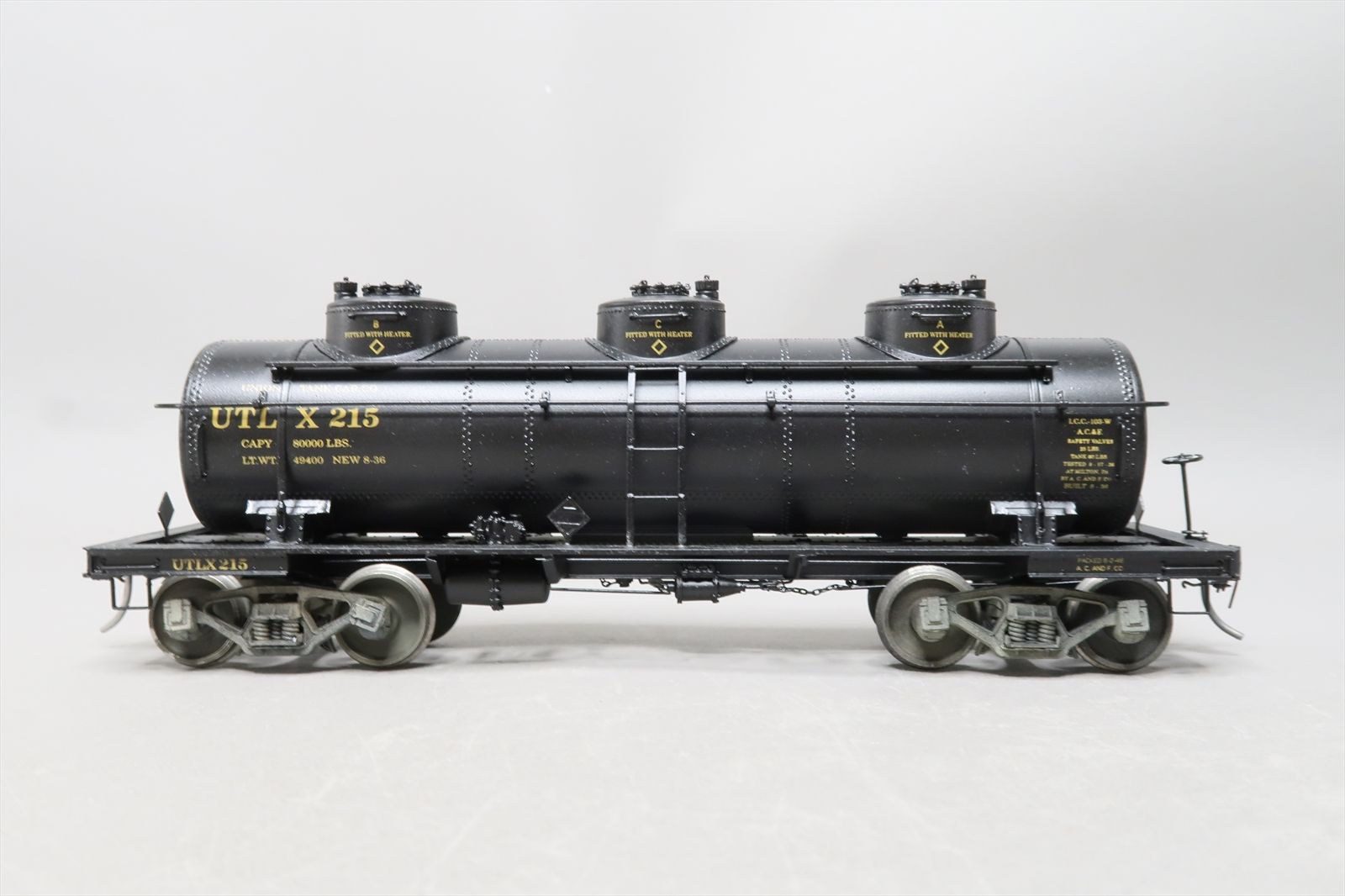 O Brass Model - WAD Drake UTLX Type 103 6,000 Gallon 3-Dome Triple Dome ...