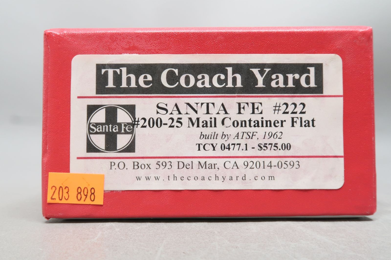 HO Brass Model - TCY 0477.1 AT&SF Santa Fe Mail Container Flat w ...