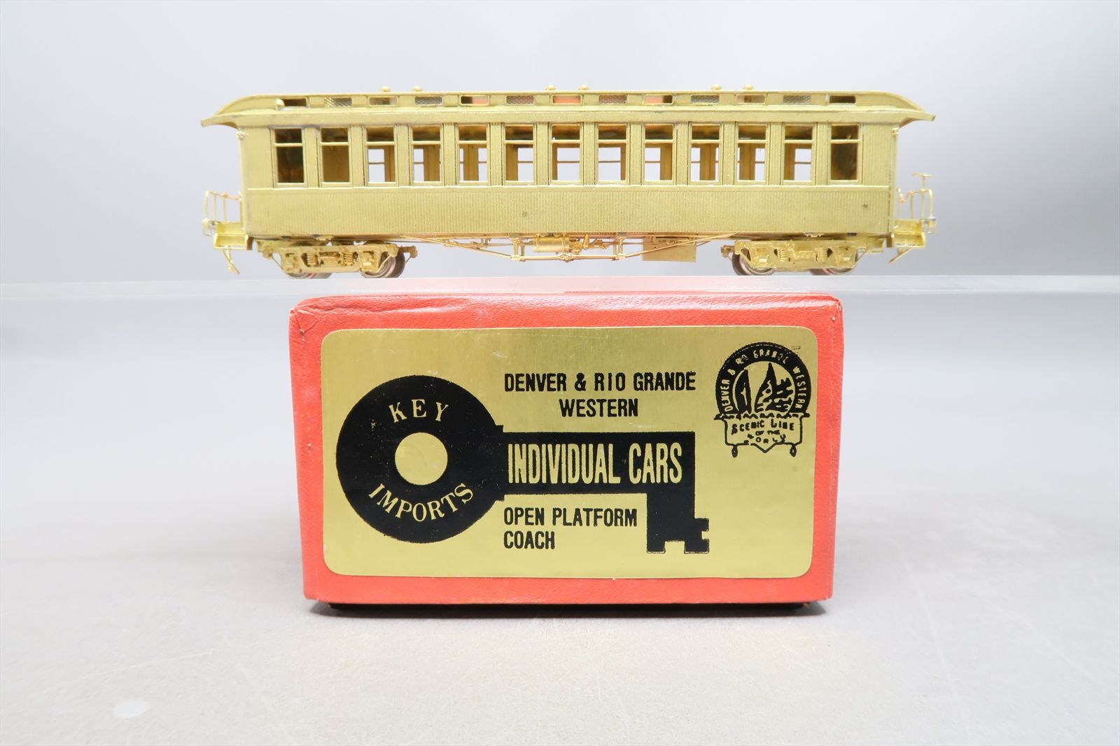HOn3 Brass Model - Key D&RGW Rio Grande Open Platform Coach - Unpainted ...