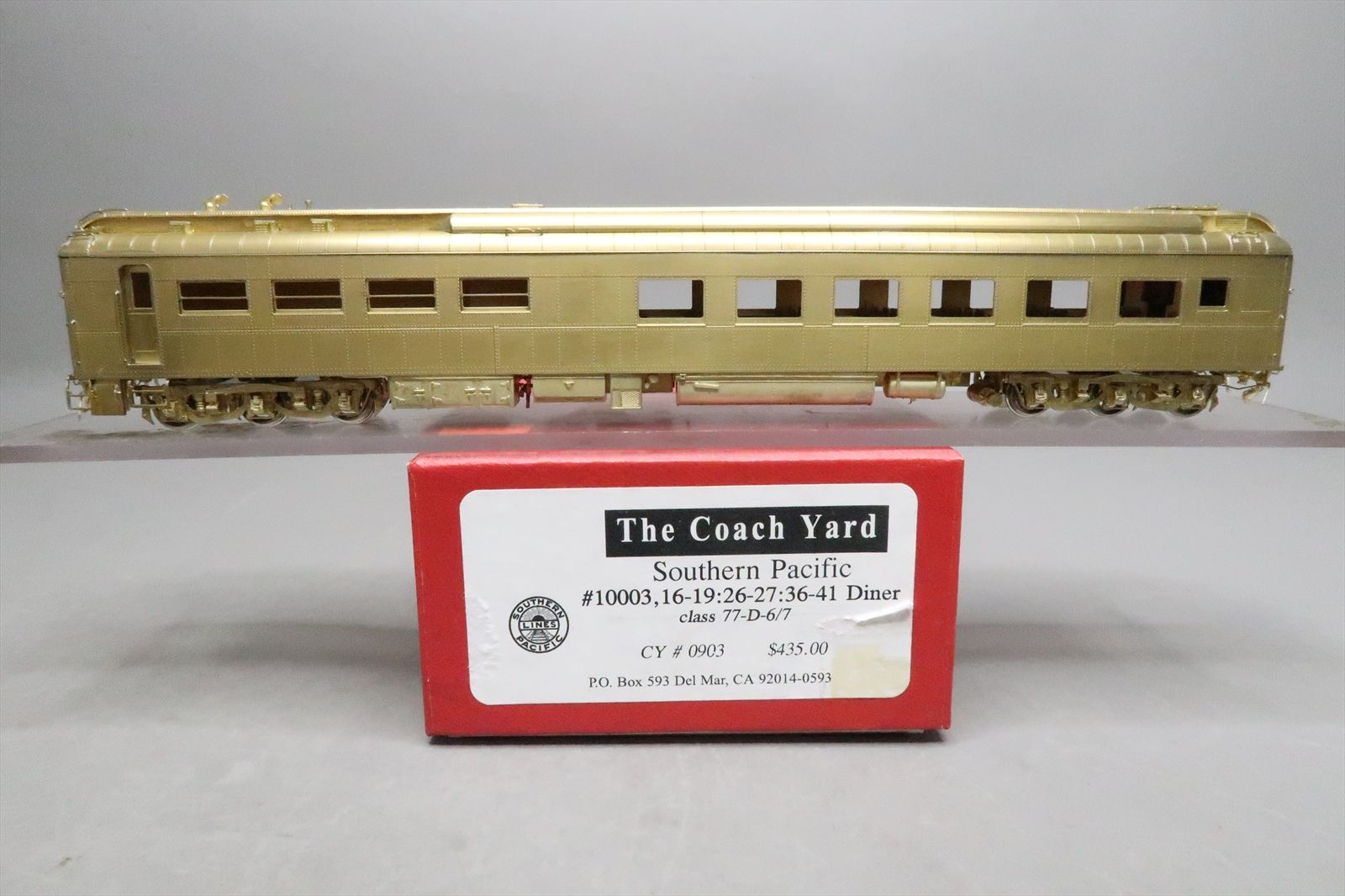 HO Brass Model - TCY 0903 SP Southern Pacific HW Heavyweight Diner 77-D ...