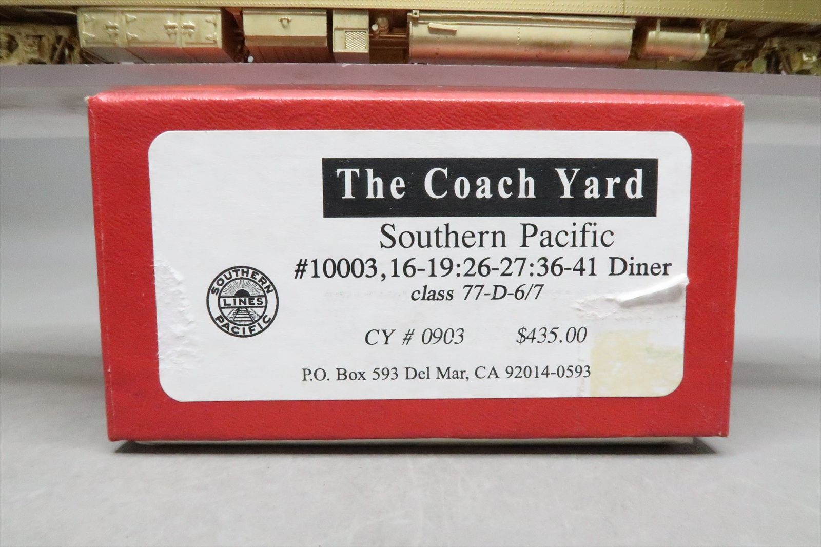 HO Brass Model - TCY 0903 SP Southern Pacific HW Heavyweight Diner 77-D ...