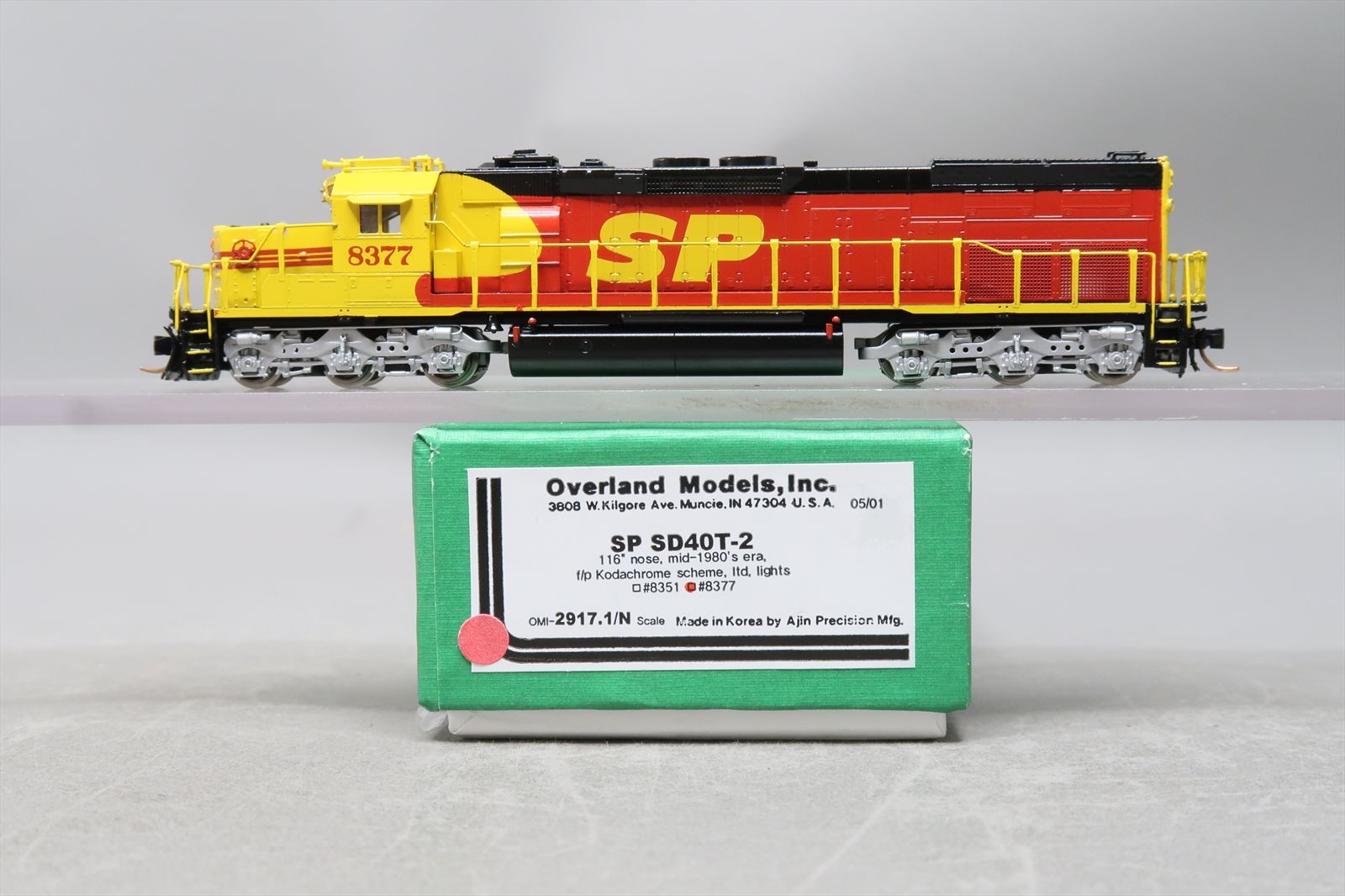 N Brass Model - OMI 2917.1 SP Southern Pacific SD40T-2 Kodachrome #8377 ...