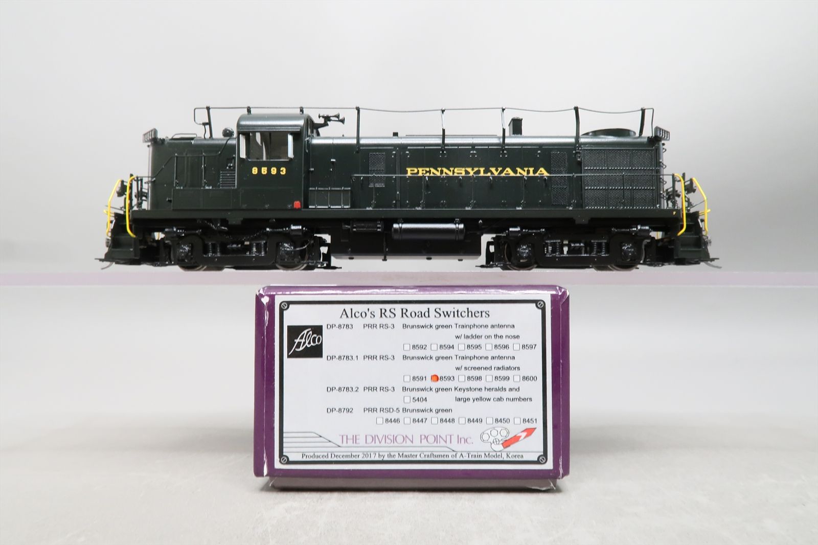 HO Brass Model DP 8783.1 PRR Pennsylvania RS-3 Brunswick Green ...