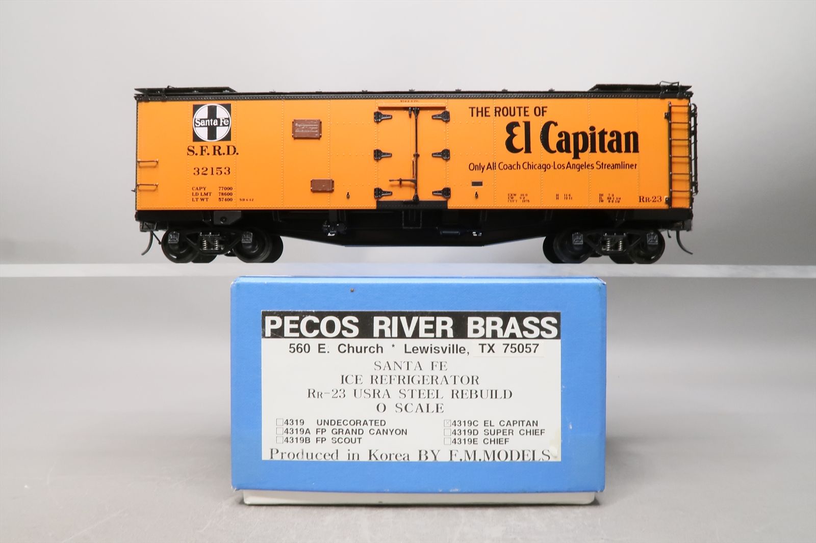 O Brass Model - PRB Pecos River 4319C AT&SF SFRD Santa Fe RR-23 Ice ...