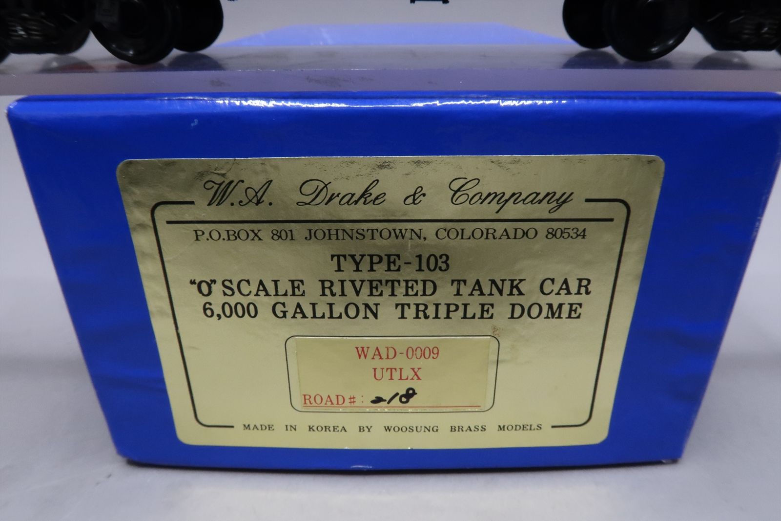 O Brass Model - WAD Drake 0009 UTLX Type 103 6,000 Gallon 3-Dome Triple ...