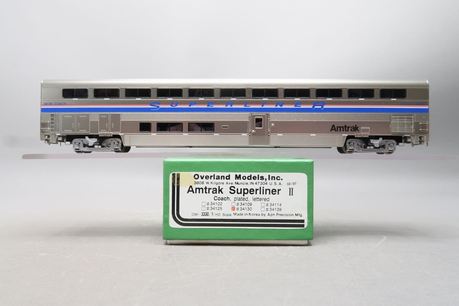 HO Brass Model - OMI 3330.1 Amtrak Superliner II Coach #34130 - F/P ...