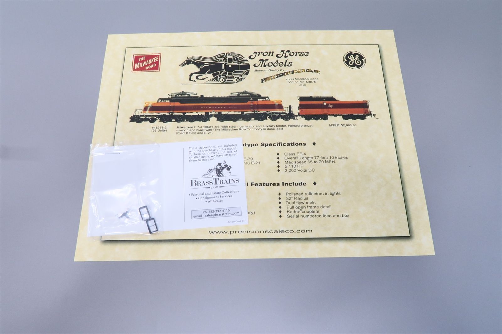 HO Brass Model - PSC 18258.2 Milwaukee EP-4 Little Joe 1950's w ...