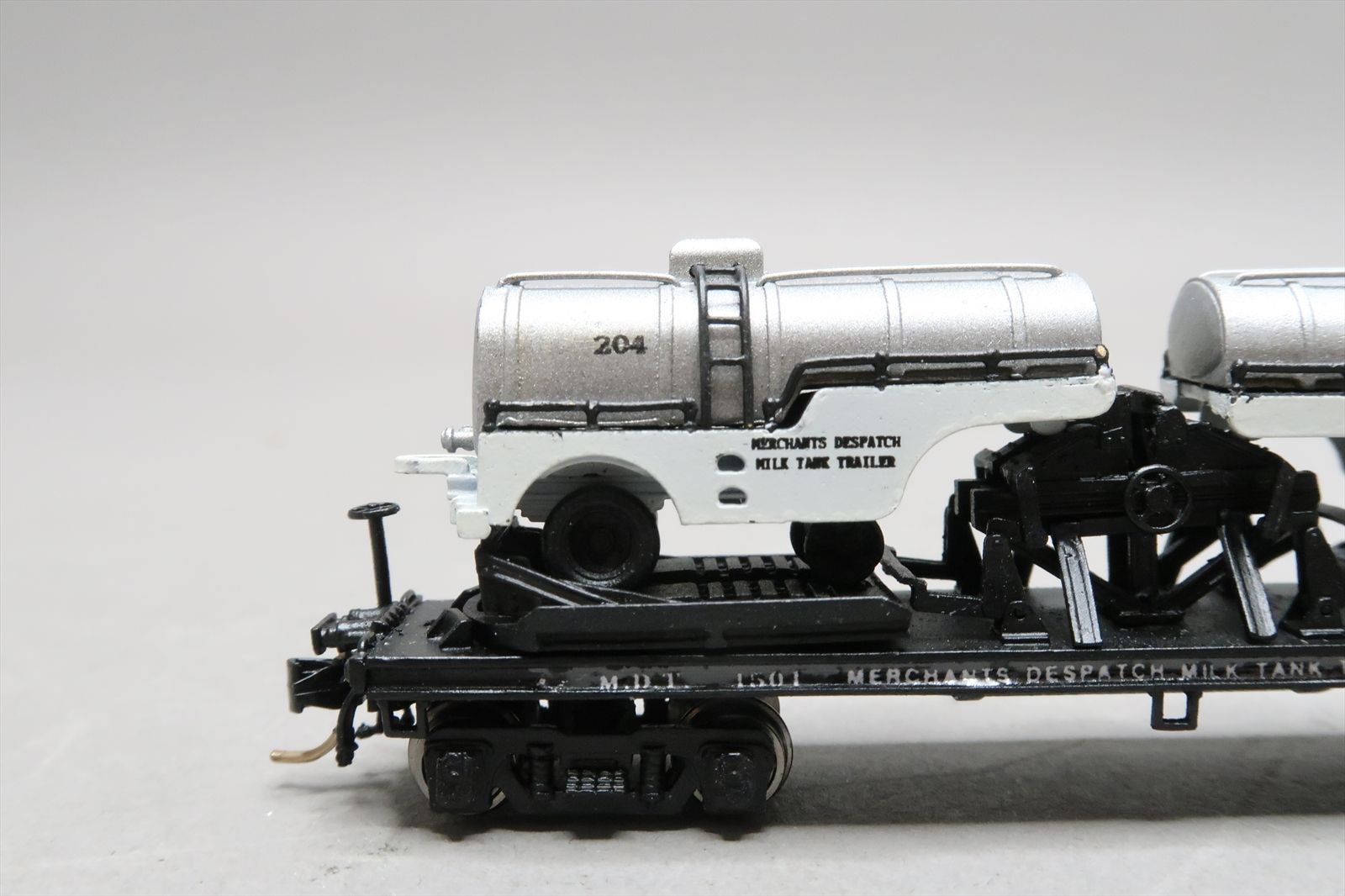 N Brass Model - OMI 2814.1 MDT Merchant's Despatch Flat Car with 2 Semi ...