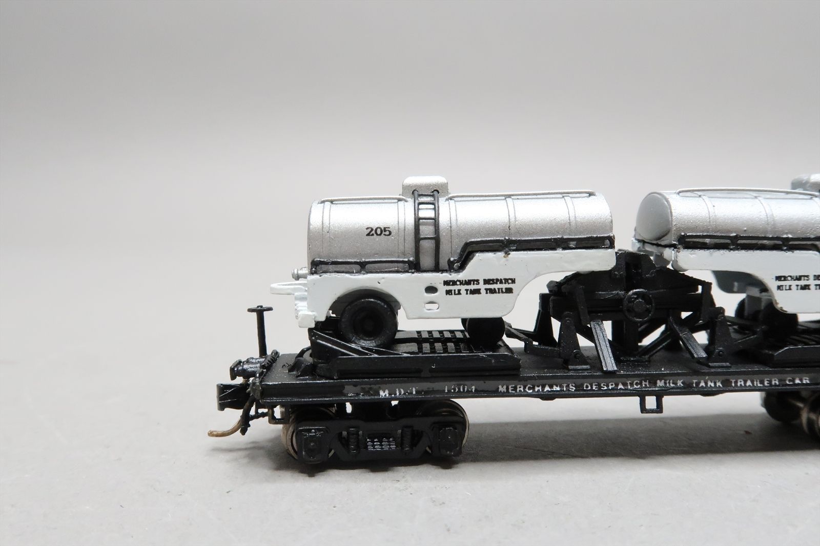 N Brass Model - OMI 2814.1 MDT Merchant's Despatch Flat Car with 2 Semi ...