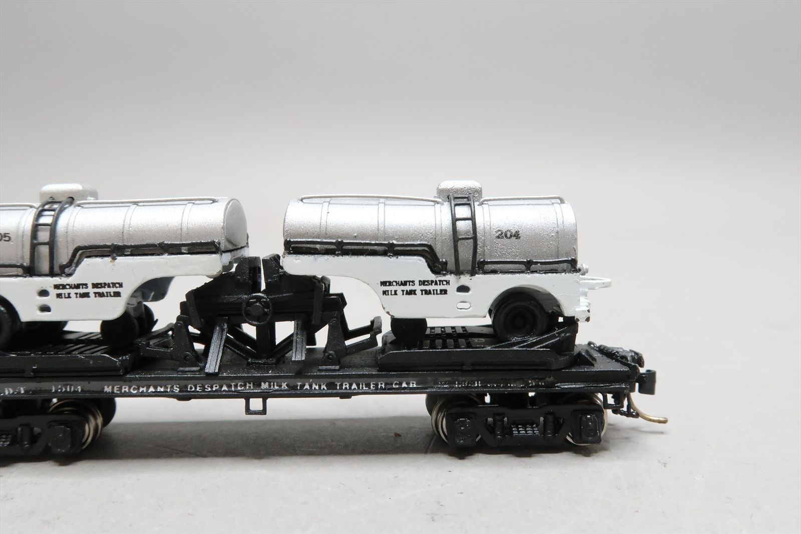 N Brass Model - OMI 2814.1 MDT Merchant's Despatch Flat Car with 2 Semi ...