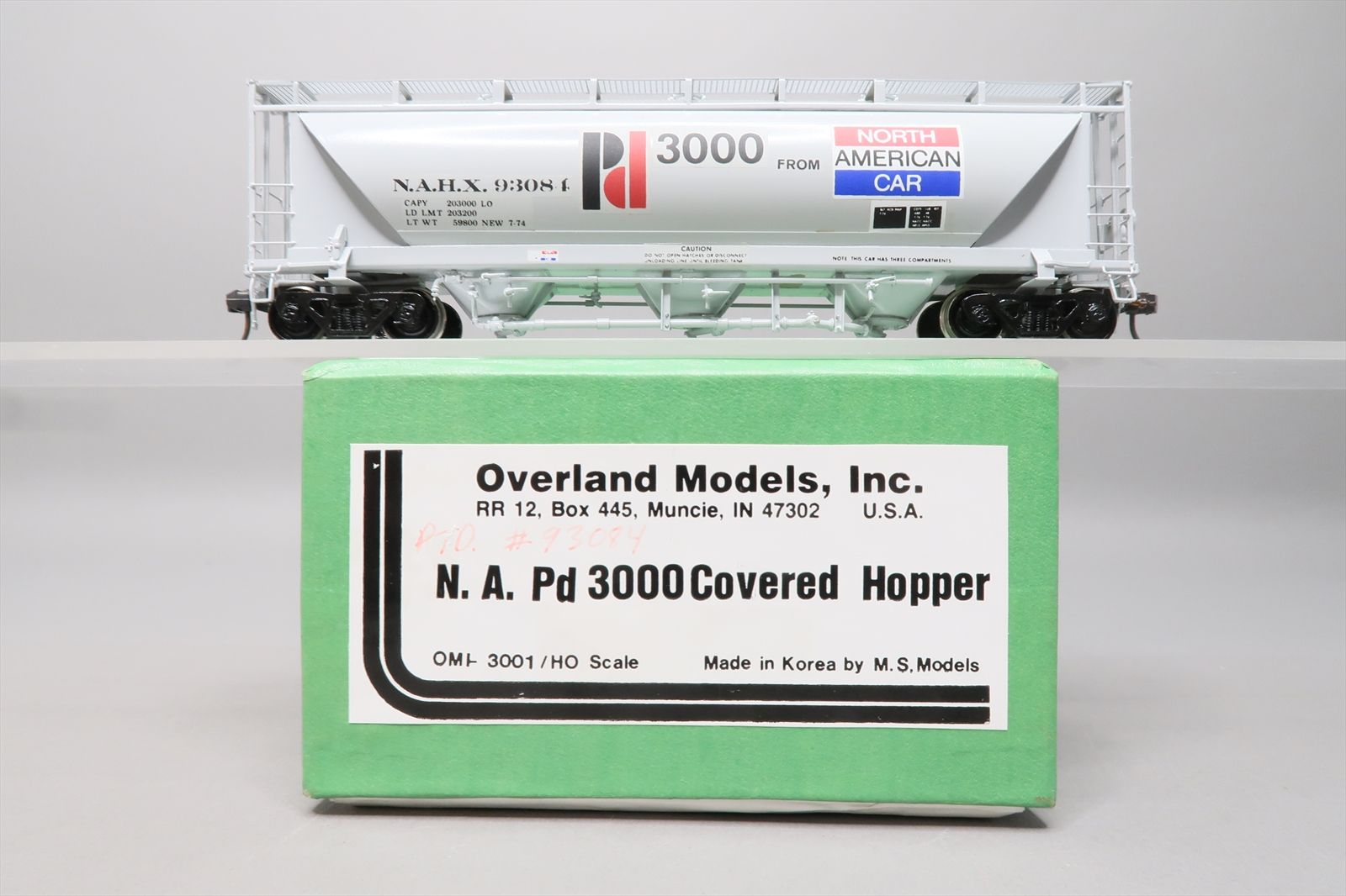 HO Brass Model - OMI 3001 NAHX Pd 3000 Covered Hopper #93084 - Custom ...