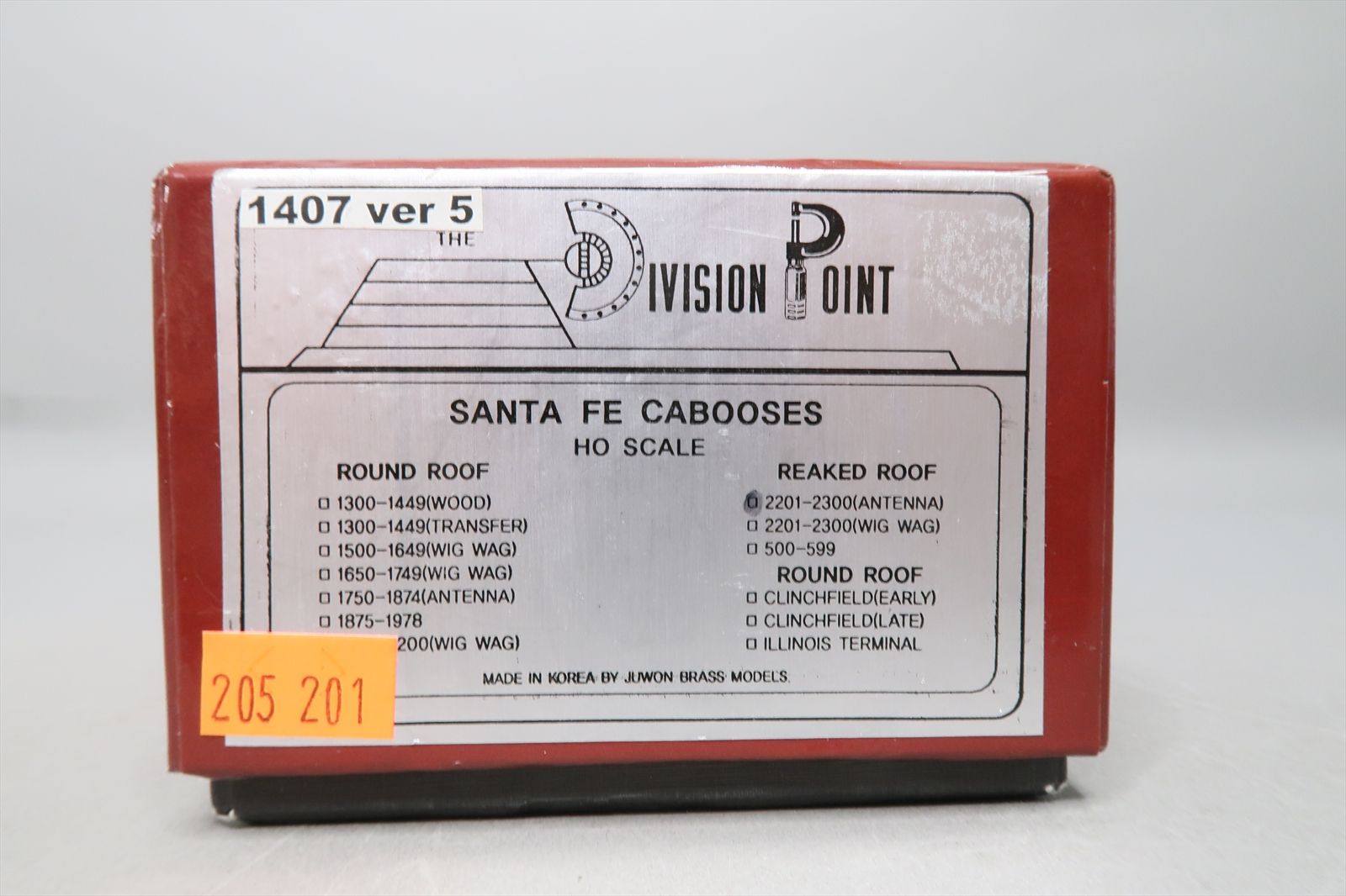 HO Brass Model - DP 1407 AT&SF Santa Fe Peaked Roof Steel Caboose #2282 ...