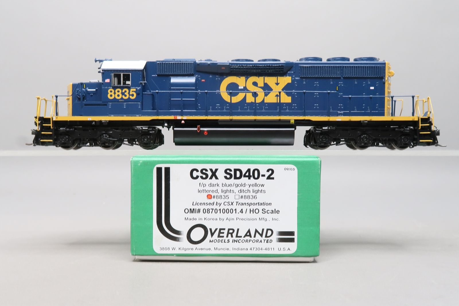 HO Brass Model - OMI 087010001.4 CSX SD40-2 #8835 - F/P - 2003 Run - Ajin