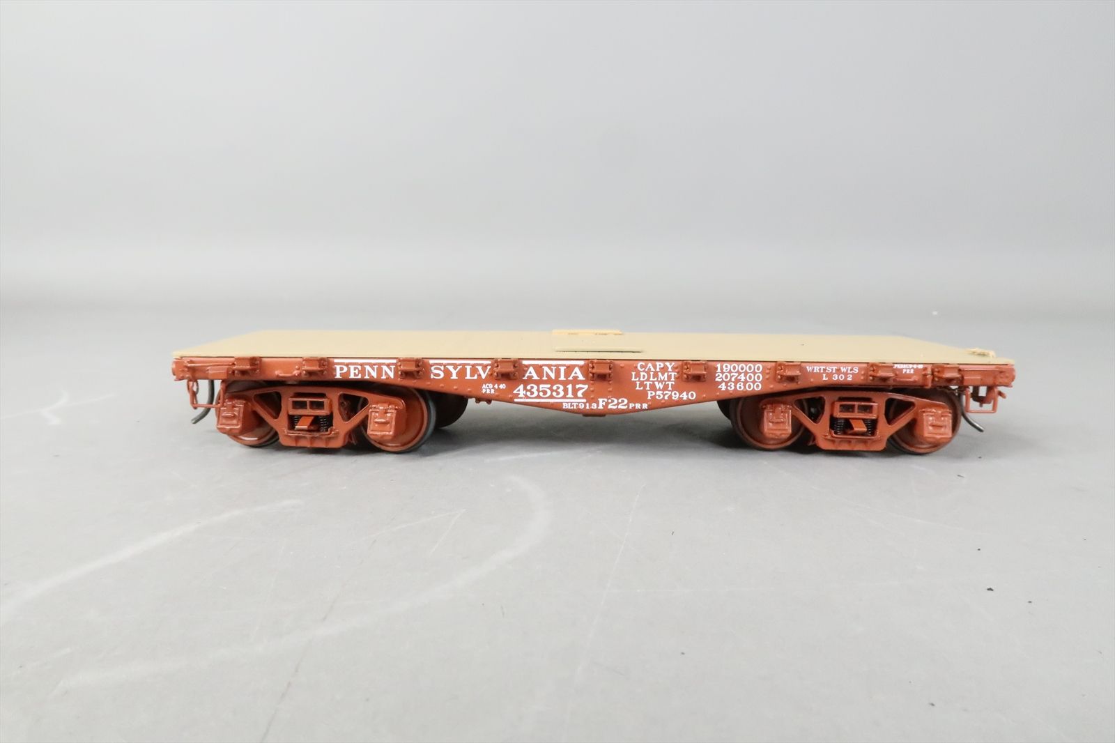 O Brass Model - RYM Yoder 2106427 PRR Pennsylvania 2 F22 Flatcars w ...