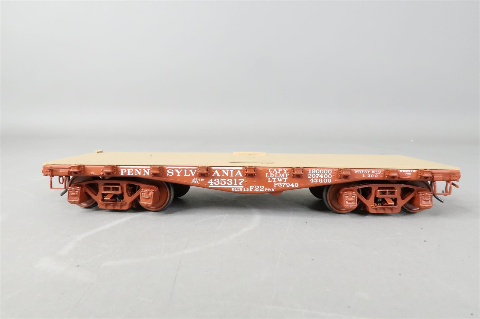 O Brass Model - RYM Yoder 2106427 PRR Pennsylvania 2 F22 Flatcars w ...