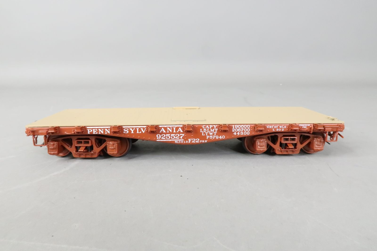 O Brass Model - RYM Yoder 2106427 PRR Pennsylvania 2 F22 Flatcars w ...
