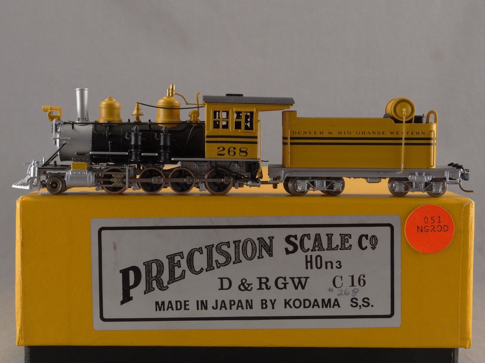 B TRAIN ゴールドバージョン HOn3 Brass PSC D&RGW 2-8-0 C-16 Bumble Bee Scheme Road #268