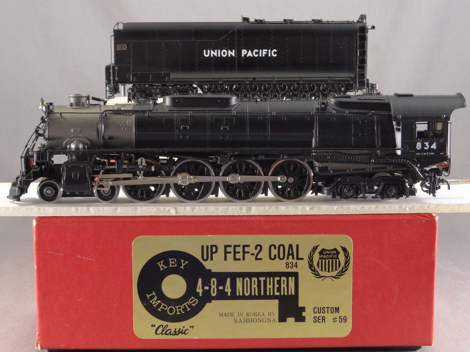 HO Key Imports CS#59 Samhongsa UP Union Pacific 4-8-4 FEF-2