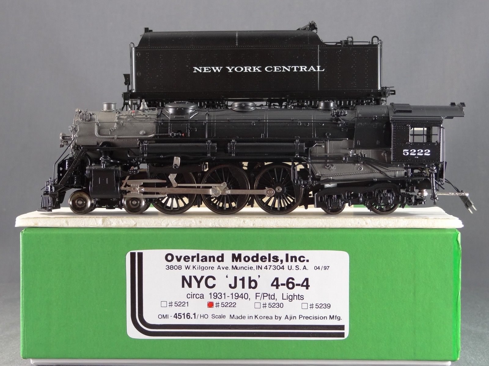HO Brass OMI 4516.1 Overland NYC 4-6-4 J1b #5222 - 1931-1940