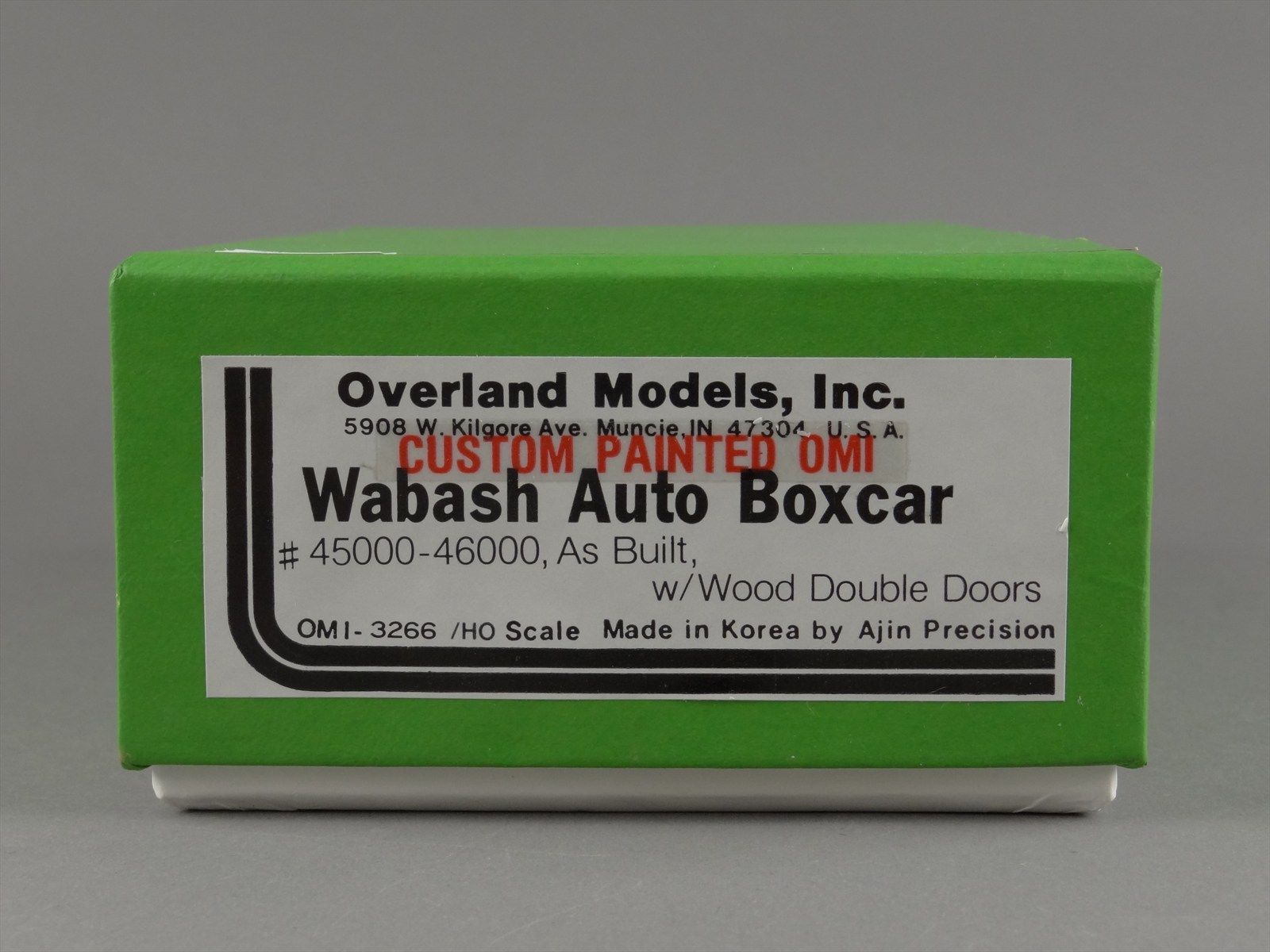 HO Brass OMI WAB Wabash Auto Boxcar #45020 - CUSTOM