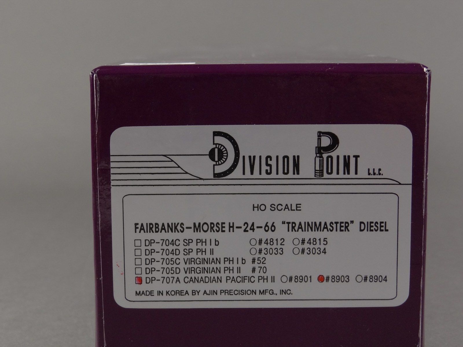 HO Division Point CP CPR Canadian Pacific FM H-24-66 Trainmaster #8903 ...