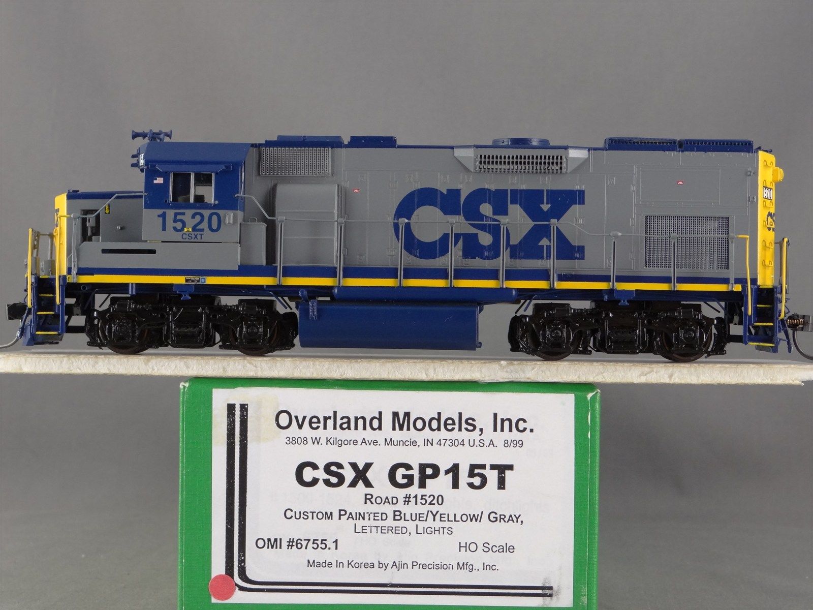 HO Brass OMI #6755.1 CSX GP15T Diesel #1520