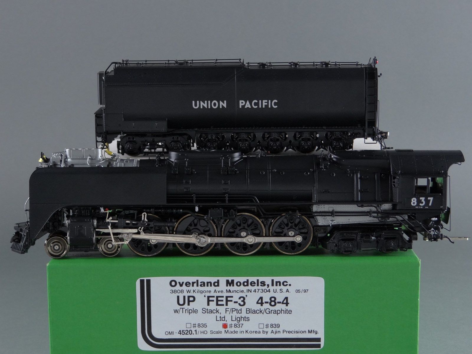 HO OMI 4520.1 UP Union Pacific FEF-3 4-8-4 Triple Stack #837