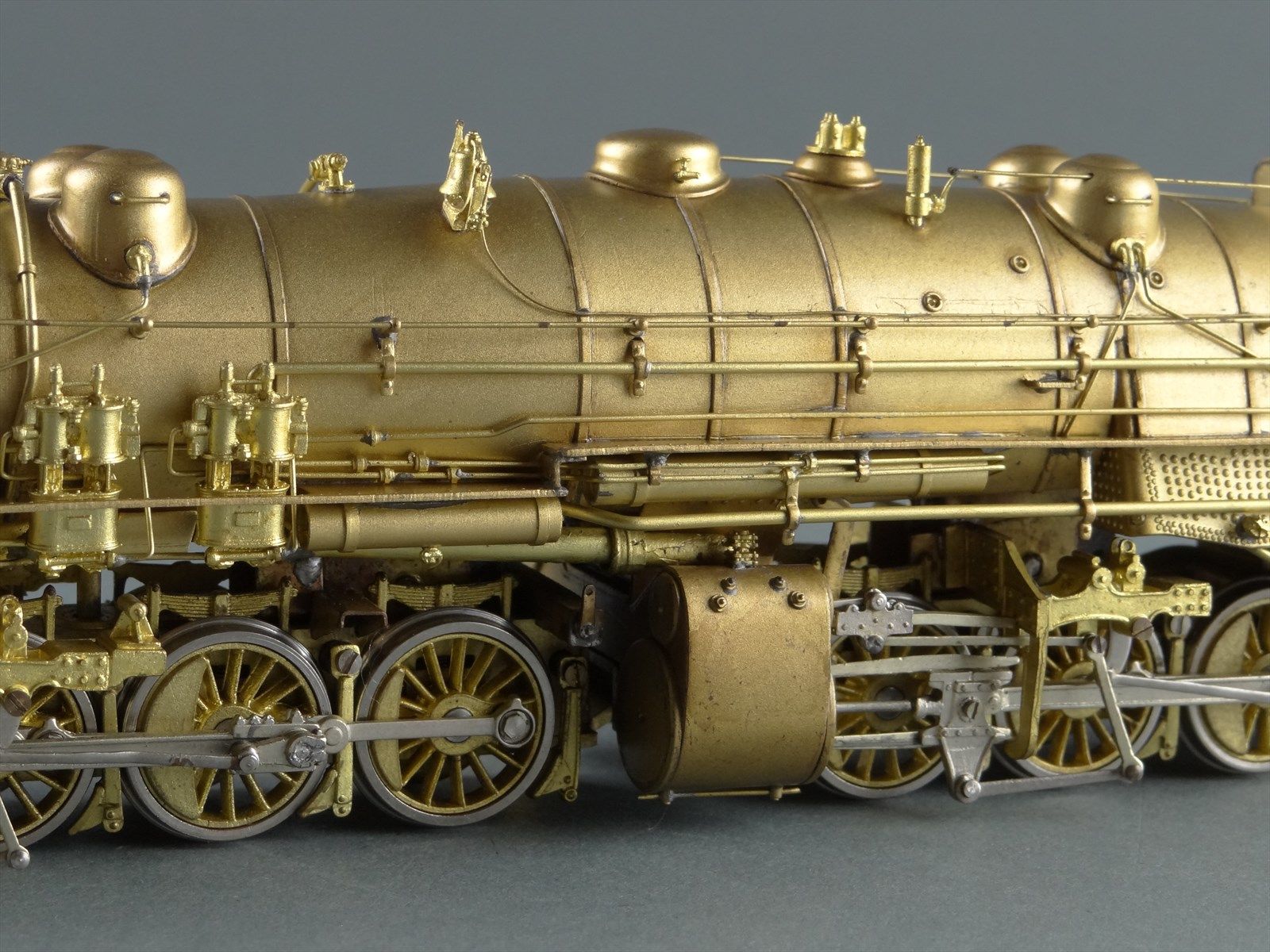 Triplex Model Train HO Brass Model Train - Key Imports Erie 2-8-8-8-2 Triplex #5016 Unpainted