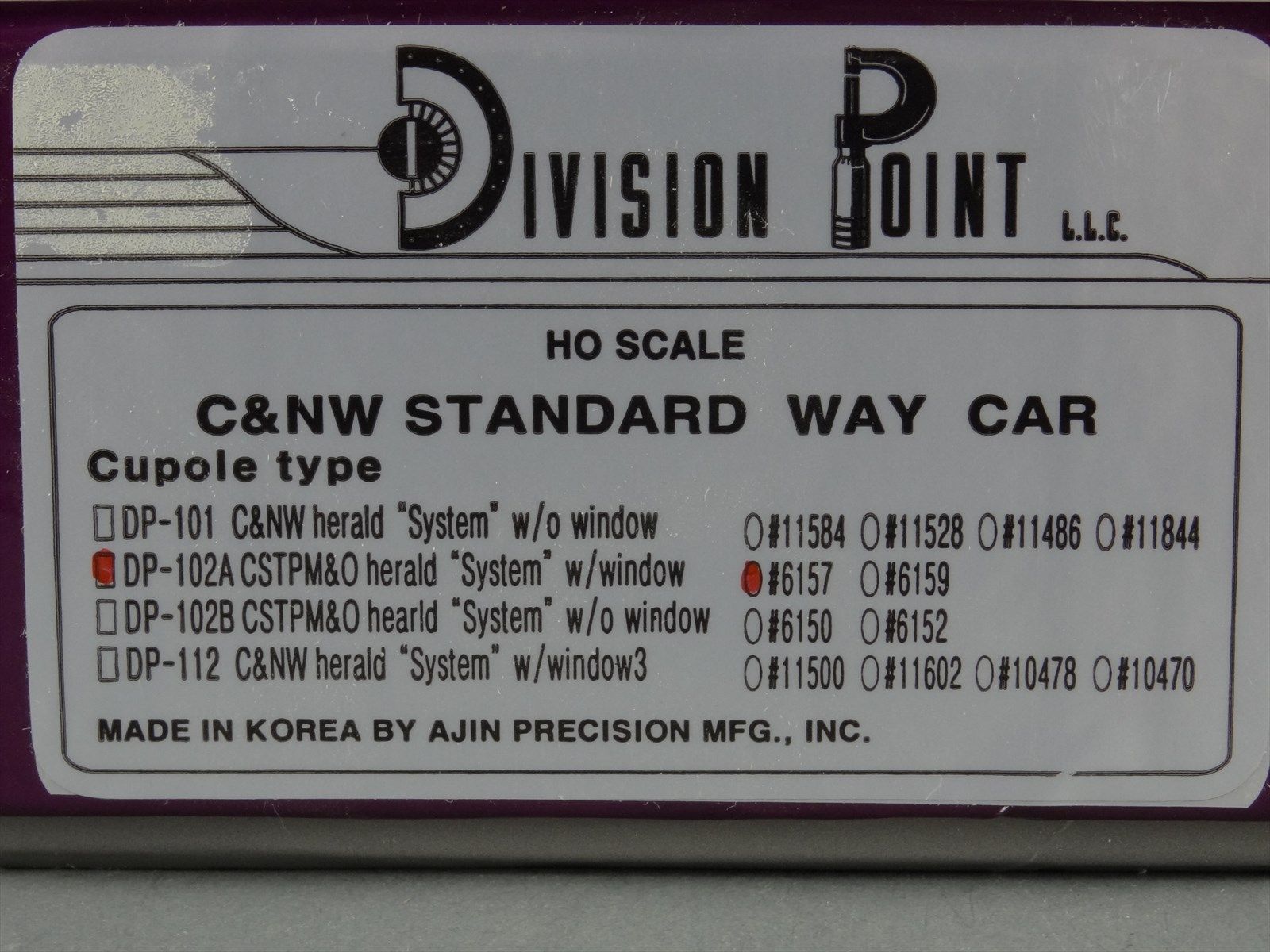 HO Brass Model Train - Division Point C&NW Standard Caboose #6157